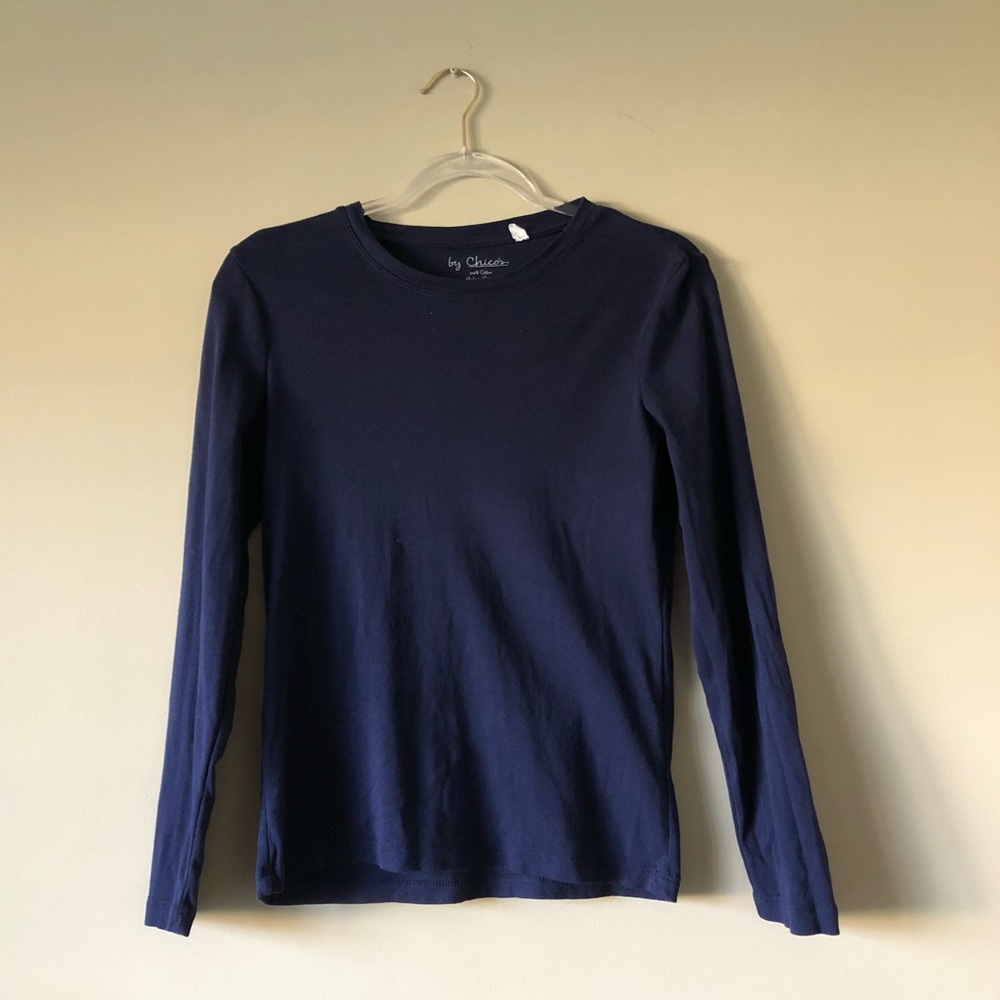 Chicos Navy long sleeved shirt